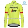 Tenue Maillot M/L + Collant à Bretelles 2018 Trek-Segafredo Hiver Thermal Fleece N002